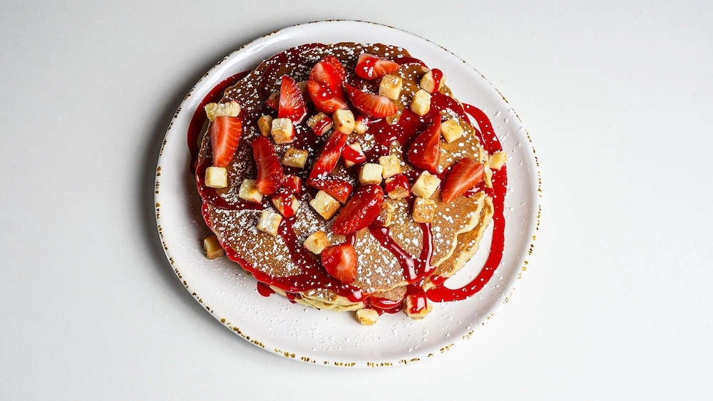 Strawberry Cheesecake Pancakes